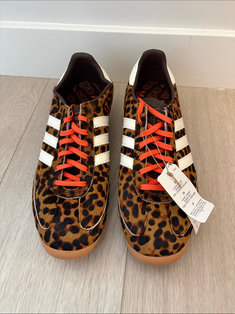 NWT Adidas SL 72 OG Sneakers- Leopard/Orange- Pony Hair & Leather Size 10